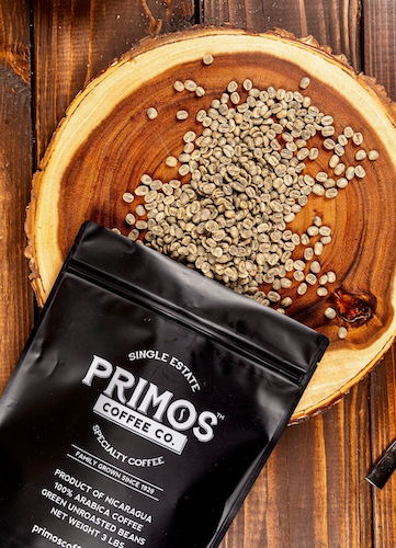 Primos Coffee Company is single estate specialty coffee that has been family grown since 1929. Unroasted green coffee beans are offered in a three pound resealable bag. These arabica beans are fully washed, from the farm's best lots and have a very low number of defects. Perfect for home roasters. Decaffeinated raw beans available!
